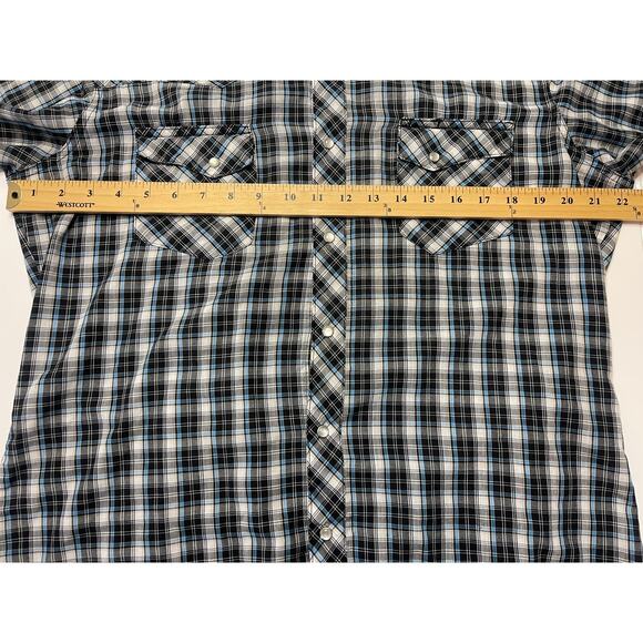 Wrangler Wrancher Shirts Button Down Snap Buttons Western Size Men's Large - Picture 5 of 7